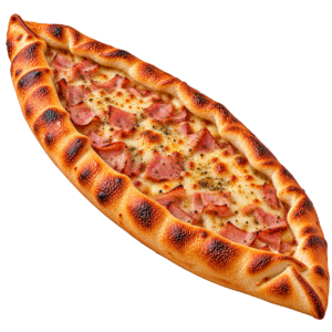 Pide Schinken mit Schinken und geschmolzenem Käse – Levant Restaurant Halle